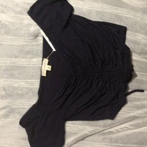 Navy blue crop top